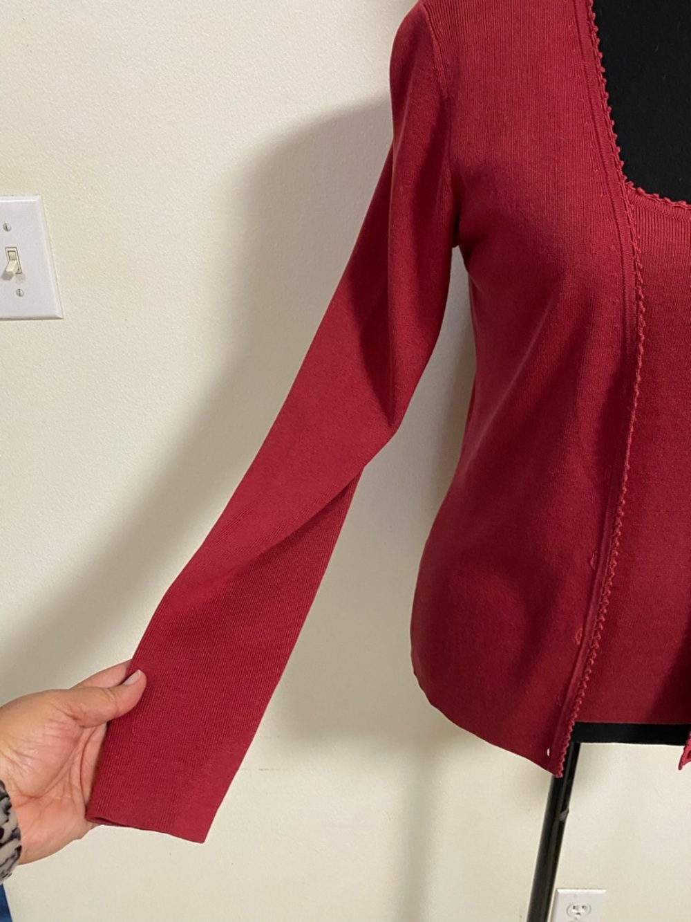Ann Taylor Cardigan Set Women's Size XS Red Knit Cardigan & Tank Set Silk Blend - Picture 6 of 16